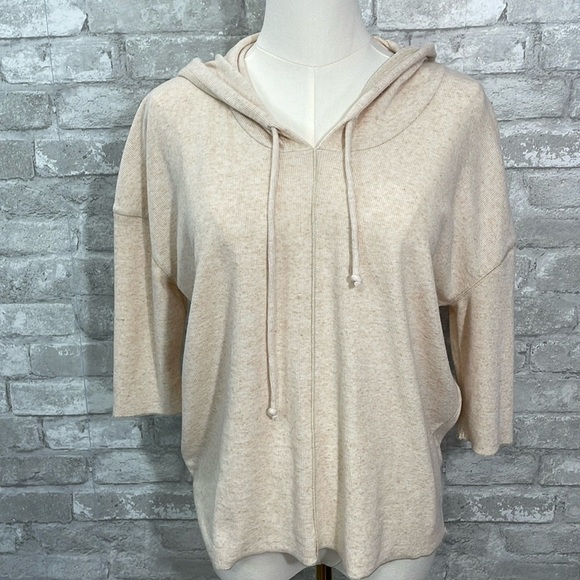 Chaser Cream Ribbed Hooded Top - Picture 1 of 5